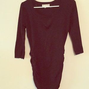 Maternity black sweater with 3/4 sleeves